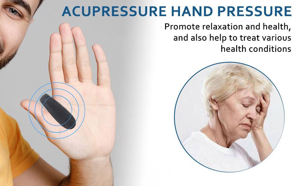 Acupressure Hand Clip for Natural Pain Relief – Sugar Control, Migraine & Headache Aid, Stress & Tension Relief Wearable Hand Massager